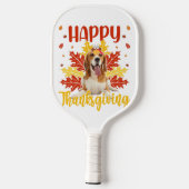 Happy Thanksgiving Funny Turkey Beagle Lover Pickleball Paddle (Achterkant)