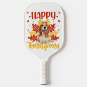 Happy Thanksgiving Funny Turkey Beagle Lover Pickleball Paddle (Voorkant)