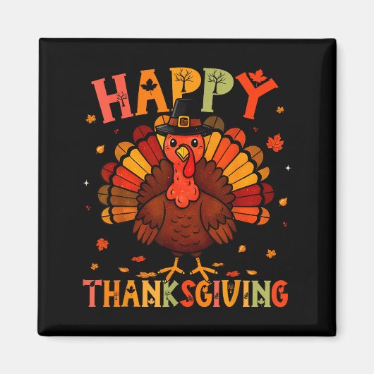 Happy Thanksgiving Funny Turkey Day Family Dinner  Magneet (Voorkant)