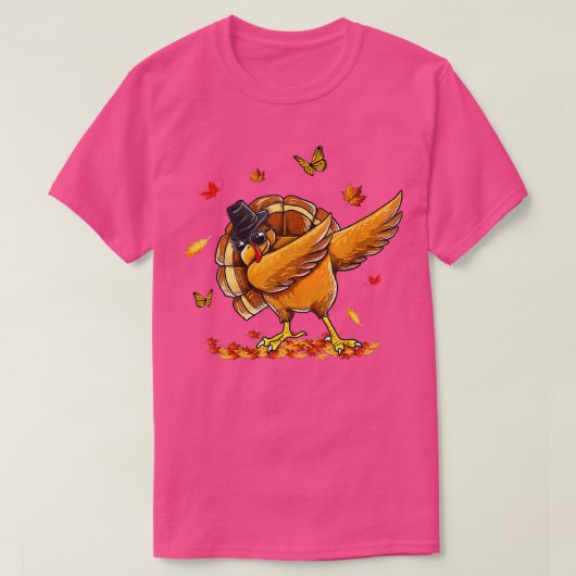 Happy Thanksgiving Funny Turkey draagt zonnebrille T-shirt (Design voorkant)
