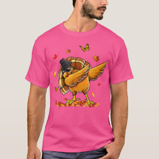 Happy Thanksgiving Funny Turkey draagt zonnebrille T-shirt