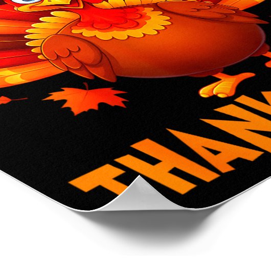 Happy Thanksgiving Funny Turkey Family Dinner Than Poster (Hoek)