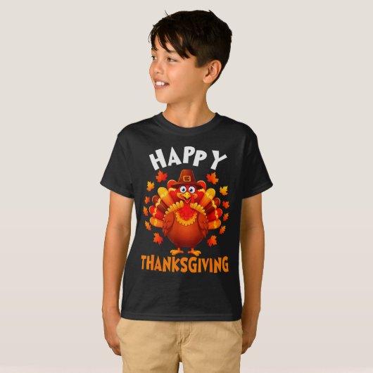 Happy Thanksgiving Funny Turkey Family Dinner Than T-shirt (Voorkant volledig)