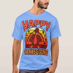 Happy Thanksgiving Funny Turkey Family Mannen Wome T-shirt