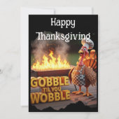 Happy Thanksgiving Funny Turkey Kaart (Voorkant)