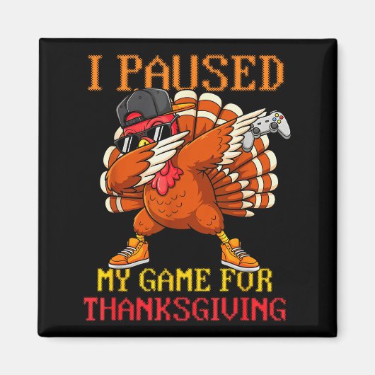 Happy Thanksgiving Gaming Fall Turkey Gamer Boys K Magneet (Voorkant)