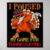 Happy Thanksgiving Gaming Fall Turkey Gamer Boys K Poster (Voorkant)