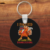 Happy Thanksgiving Gaming Fall Turkey Gamer Boys K Sleutelhanger (Voorkant)