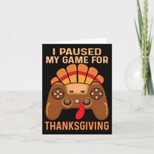 Happy Thanksgiving Gaming Herfst Turkije Gamer Boy Kaart