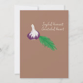 Happy Thanksgiving Garlic Greeting Card Download Feestdagenkaart (Voorkant)