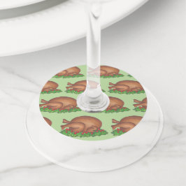 Happy Thanksgiving gebastde Turkey Day Dinner Food Wijnglaslabel