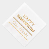 Happy Thanksgiving Geef Bedankt Typografie Folie Servetten (Rechts)