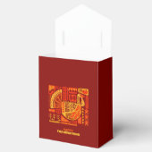 Happy Thanksgiving Geometric Abstract Oranje Brown Bedankdoosjes (Geopend)