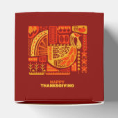 Happy Thanksgiving Geometric Abstract Oranje Brown Bedankdoosjes (Bovenkant)