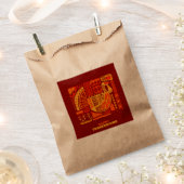 Happy Thanksgiving Geometric Abstract Oranje Brown Bedankzakje (Geknipt)