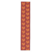 Happy Thanksgiving Geometric Abstract Oranje Brown Medium Tafelloper (Voorkant)
