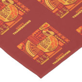 Happy Thanksgiving Geometric Abstract Oranje Brown Medium Tafelloper (Hoek)