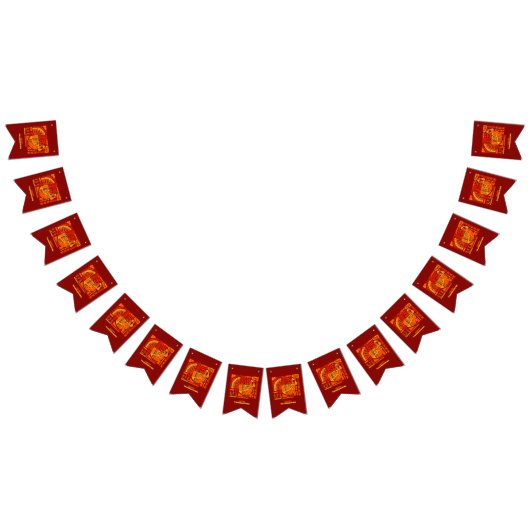 Happy Thanksgiving Geometric Abstract Oranje Brown Vlaggetjes (Alle)