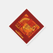 Happy Thanksgiving Geometric Abstracte Cocktail Servet (Hoek)