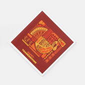 Happy Thanksgiving Geometric Abstracte Luncheon Servet (Hoek)