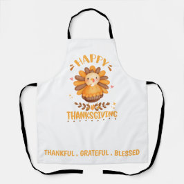 Happy Thanksgiving gepersonaliseerd Schort