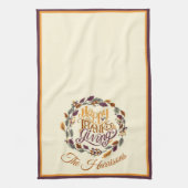 Happy Thanksgiving gepersonaliseerd Theedoek (Verticaal)