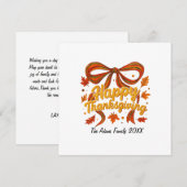 Happy Thanksgiving gevouwen vakantiepas, dank u Bedankkaart (Voorkant / Achterkant)