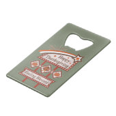 Happy Thanksgiving Gezegend Retro Teken Creditkaart Flessenopener (Voorkant Gekanteld)