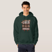 Happy Thanksgiving Gezegend Retro Teken Hoodie (Voorkant volledig)