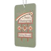 Happy Thanksgiving Gezegend Retro Teken Luchtverfrisser (Links)