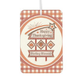 Happy Thanksgiving Gezegend Retro Teken Luchtverfrisser (Voorkant)