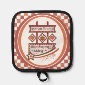 Happy Thanksgiving Gezegend Retro Teken Pannenlap (Voorkant)