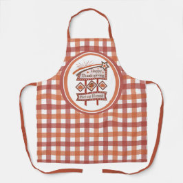 Happy Thanksgiving Gezegend Retro Teken Schort