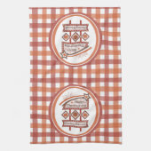 Happy Thanksgiving Gezegend Retro Teken Theedoek (Verticaal)