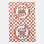 Happy Thanksgiving Gezegend Retro Teken Theedoek (Verticaal)