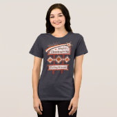 Happy Thanksgiving Gezegend Retro Teken Tri-Blend Shirt (Voorkant volledig)