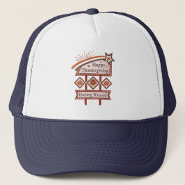Happy Thanksgiving Gezegend Retro Teken Trucker Pet