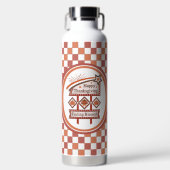 Happy Thanksgiving Gezegend Retro Teken Waterfles (Voorkant)
