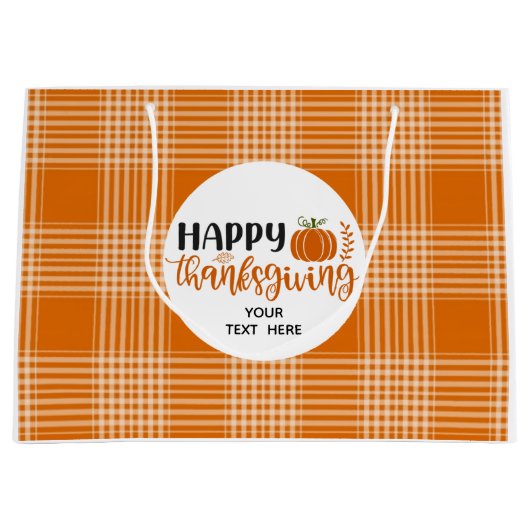 Happy Thanksgiving Gift Bag Groot Cadeauzakje (Voorkant)