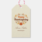 Happy Thanksgiving Gift Labels Cadeaulabel (Voorkant)