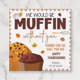 Happy Thanksgiving Gift Labels, Muffin Gift Labels