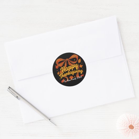 Happy Thanksgiving gift sticker  (Envelop)