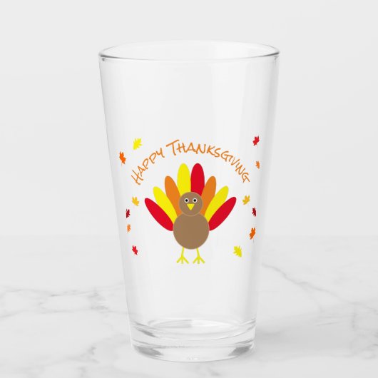 Happy Thanksgiving Glas (Voorkant)