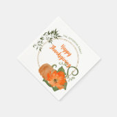 Happy Thanksgiving Glitter Paper Napkin Servet (Hoek)