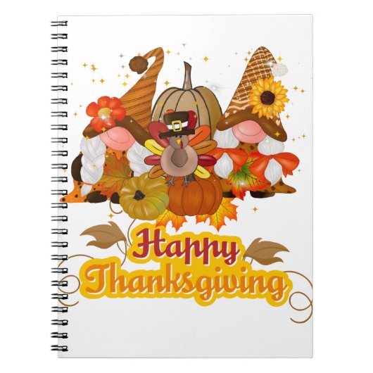 Happy Thanksgiving Gnome Notitieboek (Voorkant)