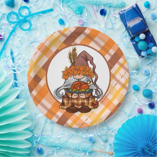 Happy Thanksgiving Gnome Paper-Bord Papieren Bordje (Feest)