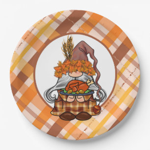 Happy Thanksgiving Gnome Paper-Bord Papieren Bordje