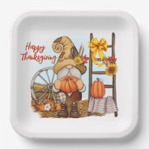 Happy Thanksgiving Gnome Paper-Bord
