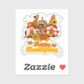 Happy Thanksgiving Gnome Sticker (Vel)