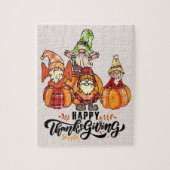 Happy Thanksgiving Gnomes Puzzle Legpuzzel (Verticaal)